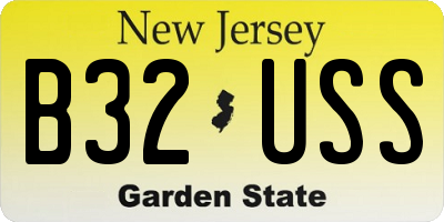 NJ license plate B32USS
