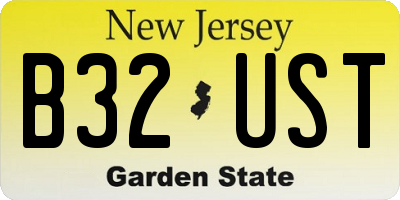 NJ license plate B32UST