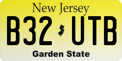 NJ license plate B32UTB