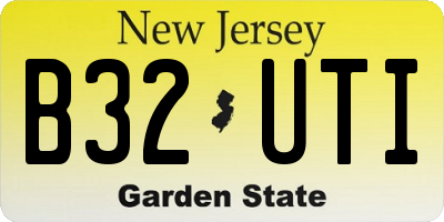 NJ license plate B32UTI