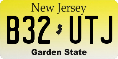 NJ license plate B32UTJ