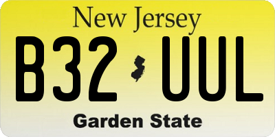 NJ license plate B32UUL