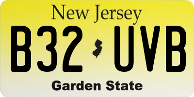 NJ license plate B32UVB