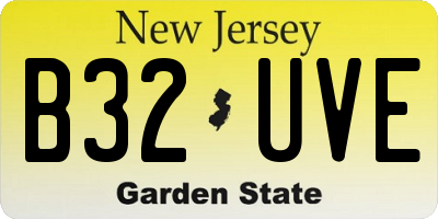 NJ license plate B32UVE