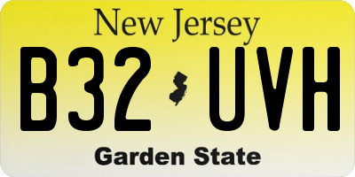 NJ license plate B32UVH