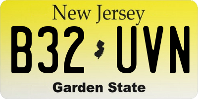 NJ license plate B32UVN