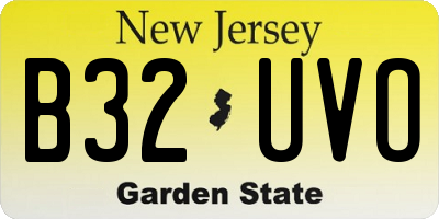 NJ license plate B32UVO