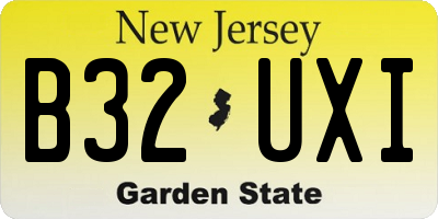 NJ license plate B32UXI