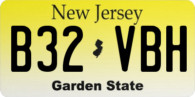 NJ license plate B32VBH