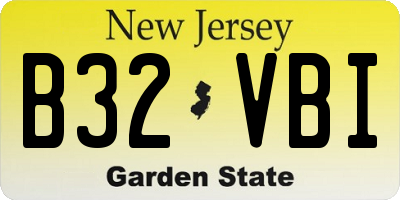 NJ license plate B32VBI