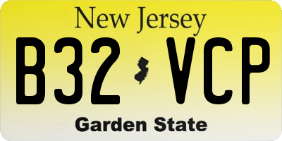 NJ license plate B32VCP