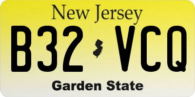 NJ license plate B32VCQ
