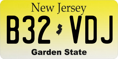 NJ license plate B32VDJ