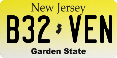 NJ license plate B32VEN