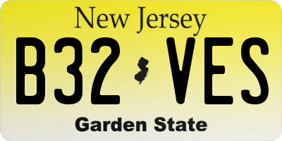NJ license plate B32VES