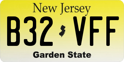 NJ license plate B32VFF
