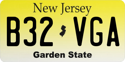 NJ license plate B32VGA