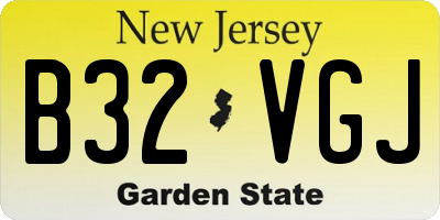 NJ license plate B32VGJ
