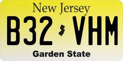 NJ license plate B32VHM