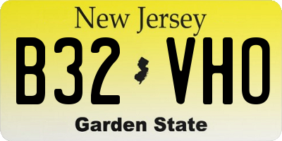 NJ license plate B32VHO