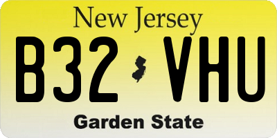 NJ license plate B32VHU