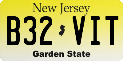NJ license plate B32VIT