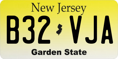 NJ license plate B32VJA