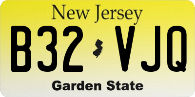 NJ license plate B32VJQ