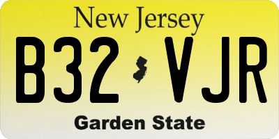 NJ license plate B32VJR