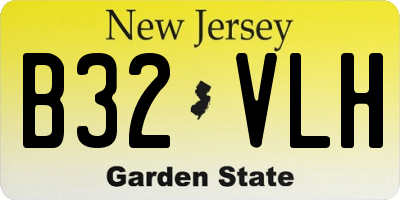 NJ license plate B32VLH