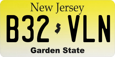 NJ license plate B32VLN