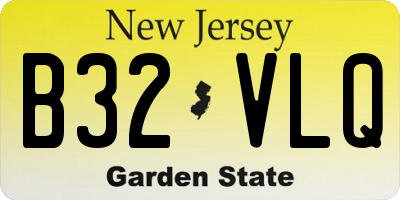 NJ license plate B32VLQ
