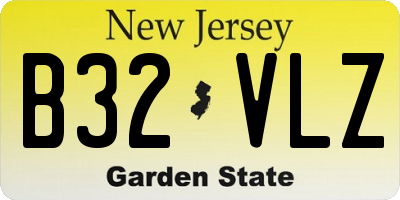 NJ license plate B32VLZ