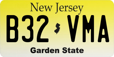 NJ license plate B32VMA