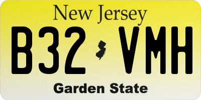 NJ license plate B32VMH