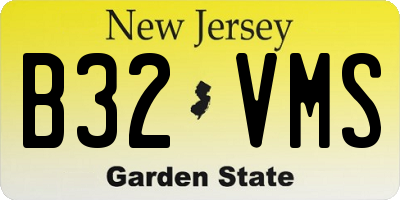 NJ license plate B32VMS