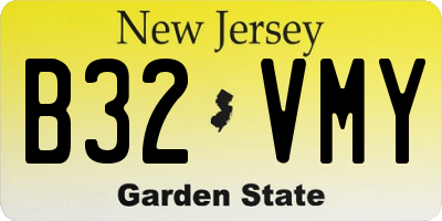 NJ license plate B32VMY