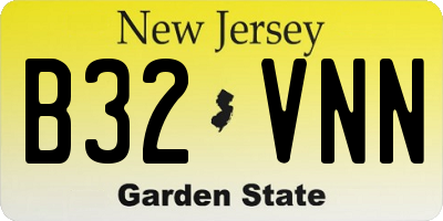 NJ license plate B32VNN