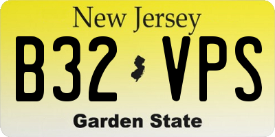 NJ license plate B32VPS