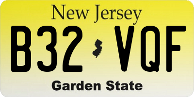 NJ license plate B32VQF