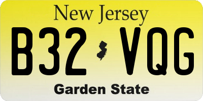 NJ license plate B32VQG