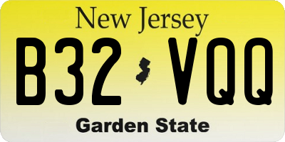 NJ license plate B32VQQ