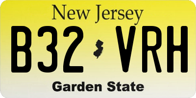NJ license plate B32VRH