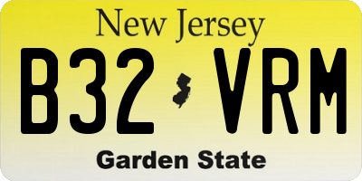 NJ license plate B32VRM