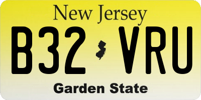 NJ license plate B32VRU
