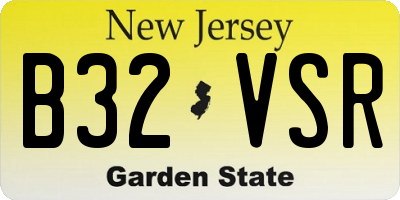 NJ license plate B32VSR