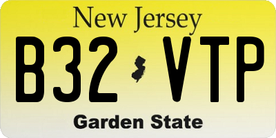 NJ license plate B32VTP