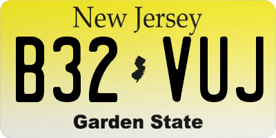 NJ license plate B32VUJ