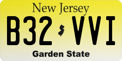 NJ license plate B32VVI