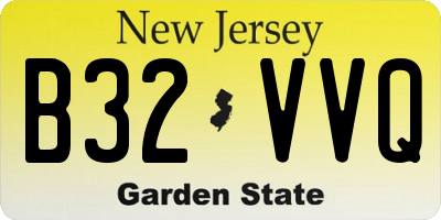 NJ license plate B32VVQ